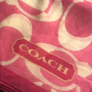 Brand new pink coach scarf